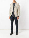 chest pocket textured blazer