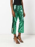 sequinned cropped trousers
