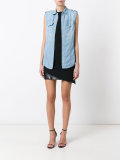 sleeveless denim shirt