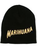 'Marihuana'标志印花套头帽