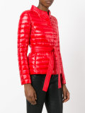 belted puffer jacket