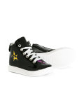 patched hi-top sneakers