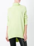 ribbed high neck jumper