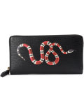 embroidered snake wallet