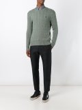 cable knit logo jumper 