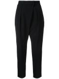 drop-crotch cropped trousers