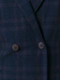 checked buttoned blazer