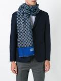 jacquard raw edge scarf