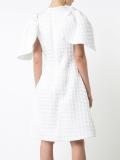 ruffled sleeves textured dress