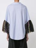 'Thin Stripe Tweed Ruffle' shirt