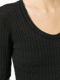 textured-knit flounce dress