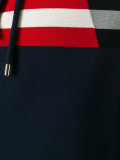 stripe panel hoodie