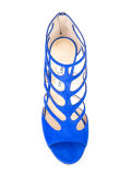 strappy peep-toe pumps