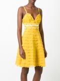 ruffled detailing flared dress