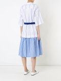 striped wrap dress