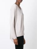 felted oversize v-neck sweater