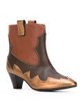 contrast panel boots