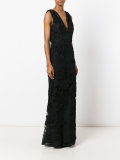embroidered plunge gown 