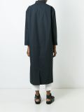 contrast button down oversized coat