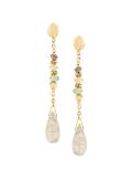 diamond & sapphire drop earrings