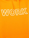 'work' print hoodie