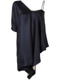 asymmetric sleeve draped blouse