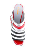Deco Colour-Block & Stripes mules