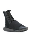 Lace-up panel rubber boots