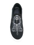 abstract print slip-on sneakers