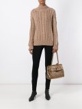 high neck embellished sweater