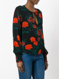 carnation print long sleeve top