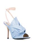 striped knot sandals 