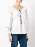 ruffle-sleeve blouse