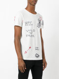 embroidered punk detail T-shirt