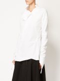 high neck flared blouse