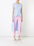 sleeveless asymmetric blouse 