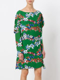 floral print asymmetric dress