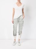 layered cropped trousers