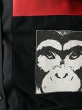 monkey print hooded jacket 