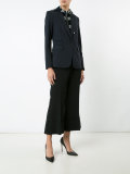 layered hooded blazer