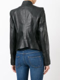 zig zag detail biker jacket