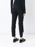 eyelet detail high-waisted trousers