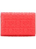 embossed logo pattern wallet