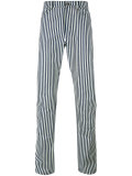 striped tapered trousers