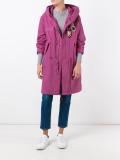 multi patch hooded coat