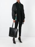 ribbed detailing shopping bag