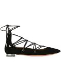 lace-up ankle ballerinas