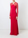 sheer sleeves gown