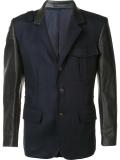 contrast sleeve blazer