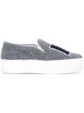 NY patch slip-on sneakers